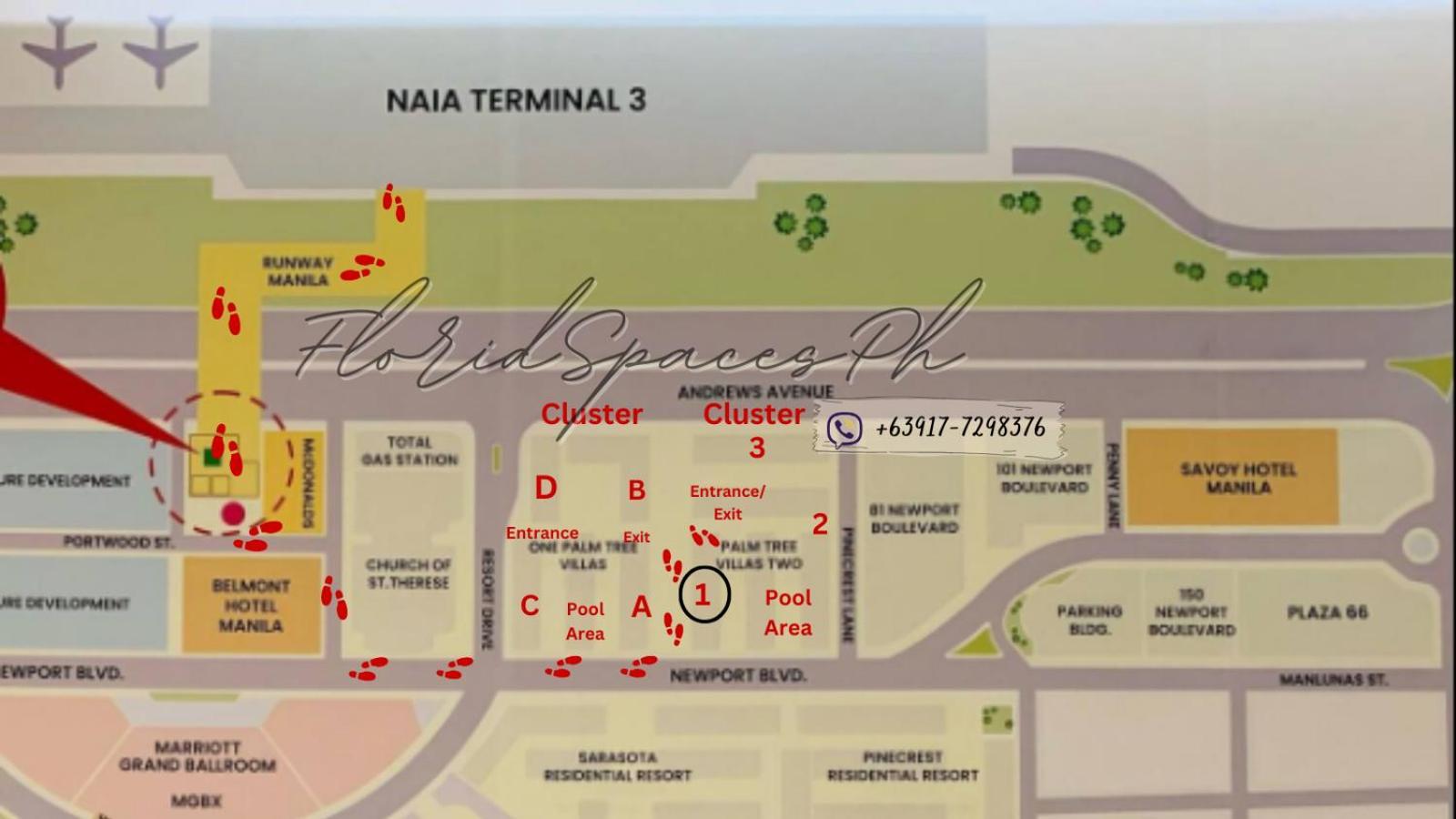 Two Palm Tree Villas Condominium - Studio 8Th Fl With Balcony - Across Terminal 3 Airport Pasay Exterior foto